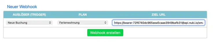 SuperSaaS-WebHook-Beispiel mit Bearer-Token
