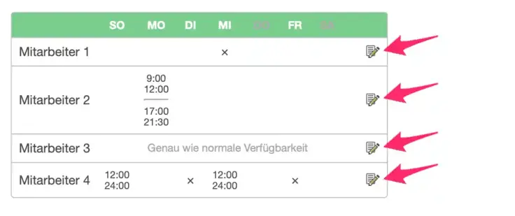 Öffnungszeiten in Deinem SuperSaaS-Buchungskalender anpassen