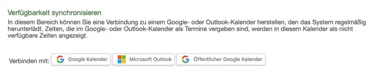 Terminbuchungskalender aus SuperSaaS online mit Google Kalender verbinden und synchronisieren.