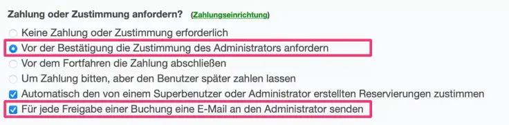 Buchungen als Termine bestätigen einrichten in Deinem SuperSaaS-Terminbuchungskalender.