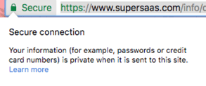 Secure content with HTTPS on Google Chrome