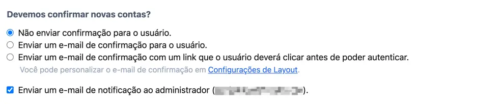 Confirmação de registro e verificação