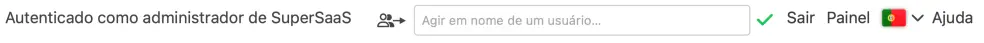 Pesquisar um usuário para agir em nome dele no menu