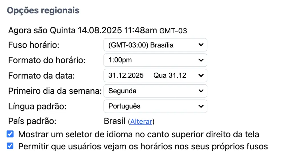 Fuso horário base