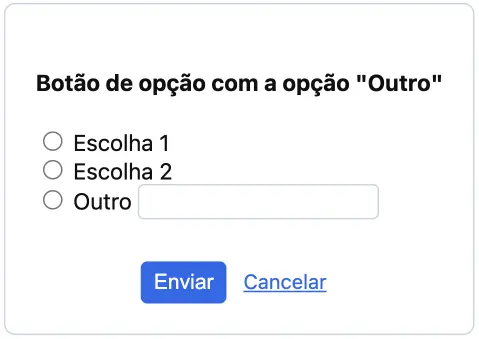 Opção “Outro”