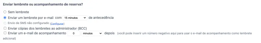 enviar lembretes automáticos de acompanhamento