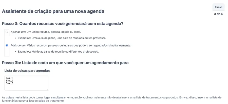 adicionar várias salas de reunião e recursos