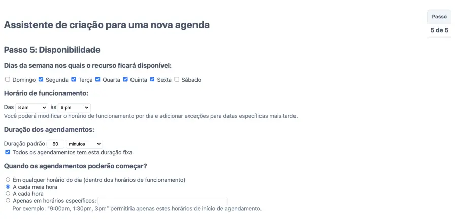quem pode acessar sua agenda de reservas
