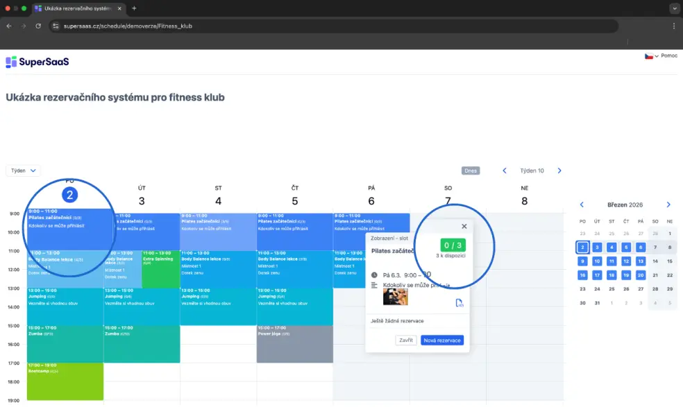 Příklad kapacitního rozvrhu
