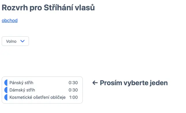Ovládání počtu položek na stránku