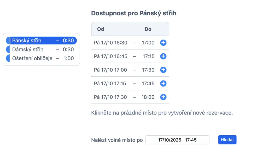 Ovládání počtu položek na stránku