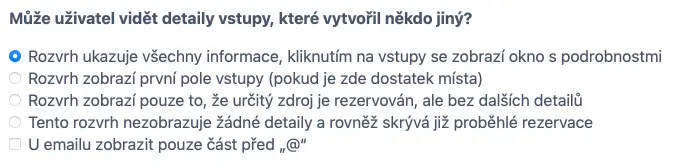 Nastavení přístupu