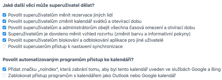 Viditelnost detailů rezervace