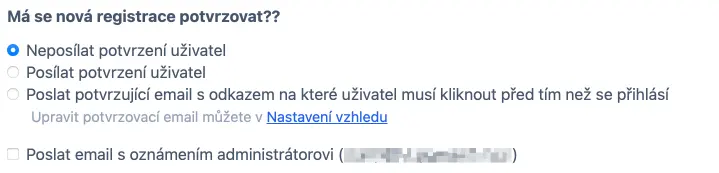 Registrační údaje