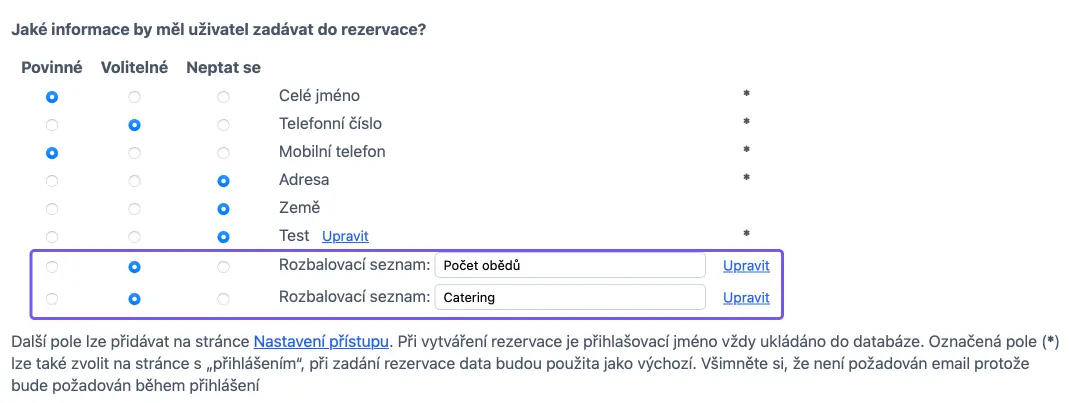 Vlastní pole