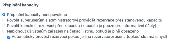 Přeplnění kapacity