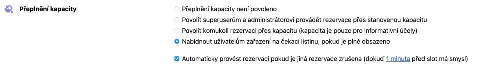 Přeplnění kapacity