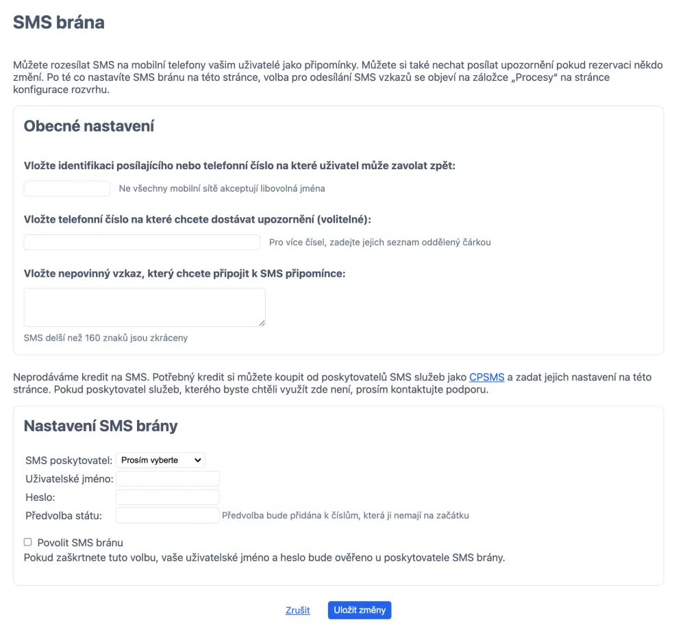 Poskytovatelé SMS služeb