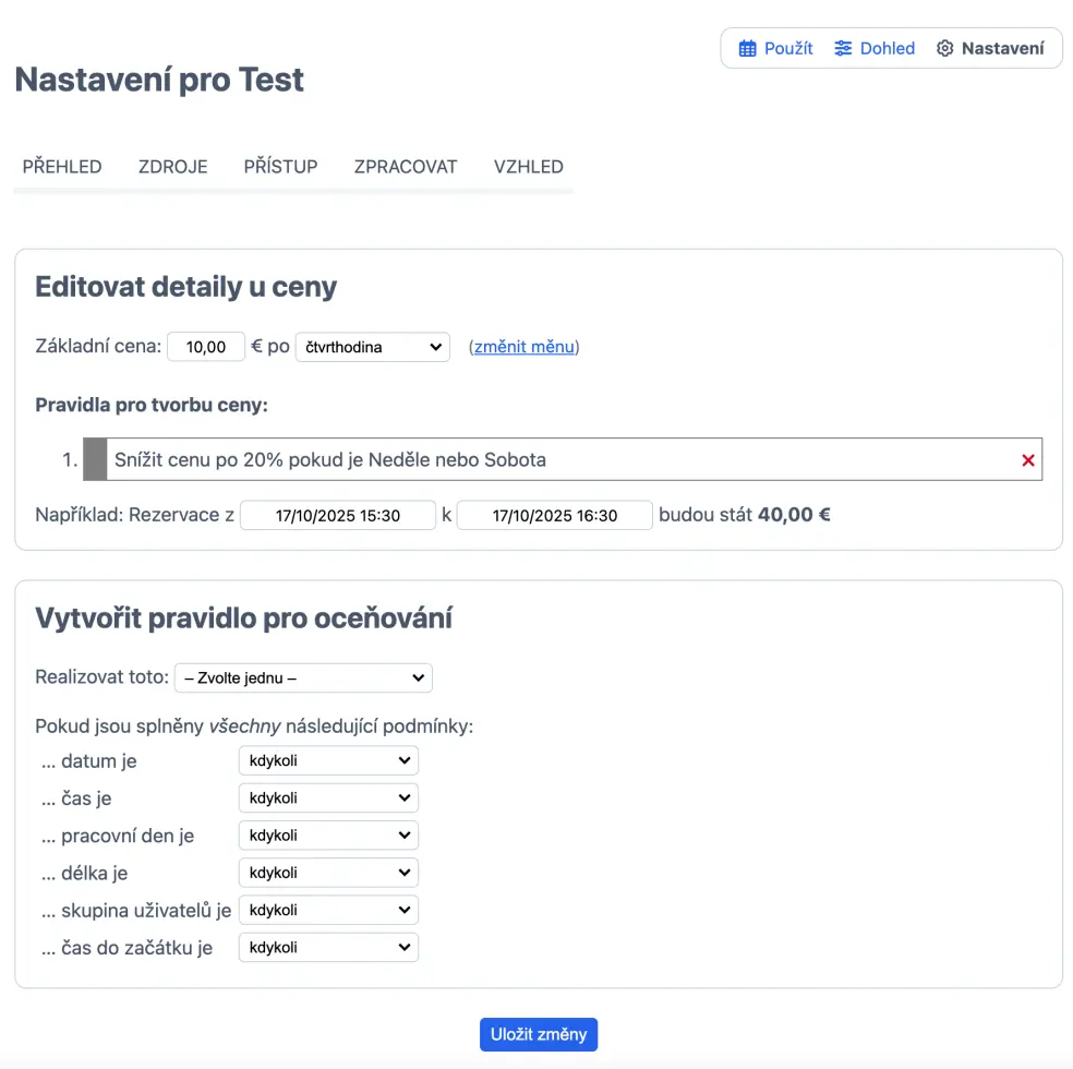 Jednoduché pravidlo oceňování