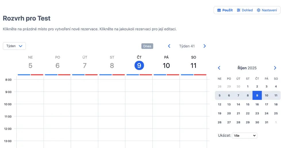 Rozbalovací selektor zdrojů