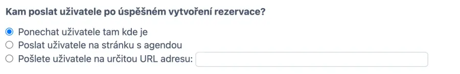 přidat přesměrovací URL na vaši webovou stranu