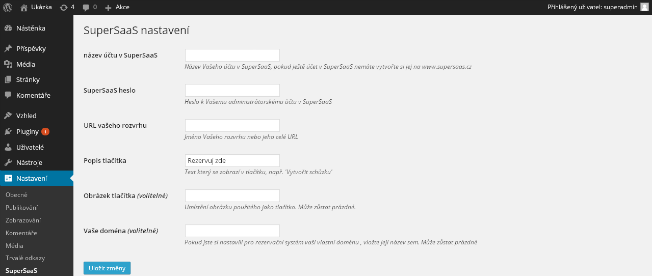 WordPress SuperSaaS Rezervační Modul