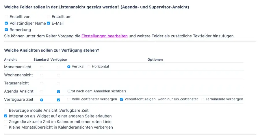 Ansicht Workshop Buchungskalender bearbeiten
