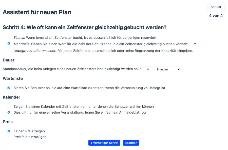 Workshop Buchungskalender fertigstellen