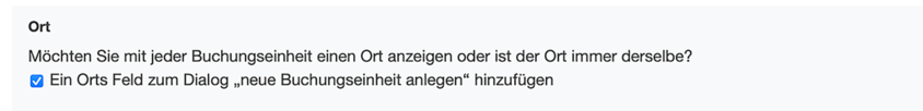 Anleitung Fitness-Kurs: Ort oder Lage einrichten