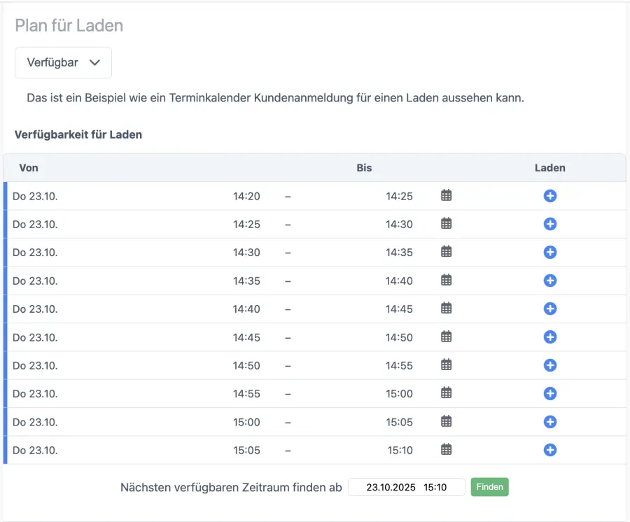 Kunden online Termine auf mobilem Smartphone als virtuelle Warteschlange