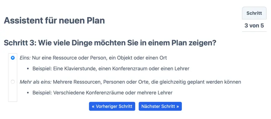 Wähle eine Ressourcen