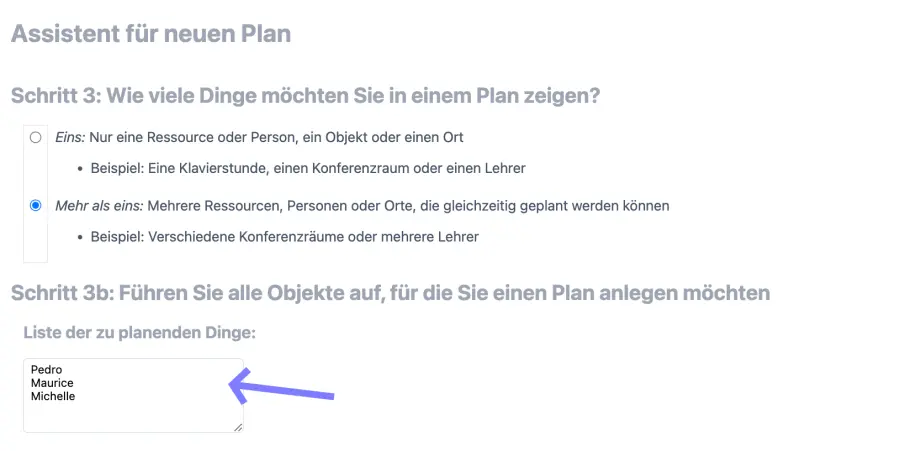 Einen Ressourcen Kalender erstellen