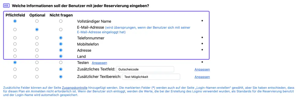 Informationen online Terminbuchung als Standard