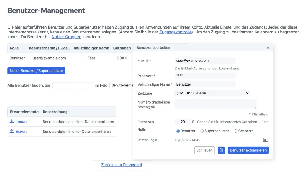 Beeinflussung individueller Kundenguthaben