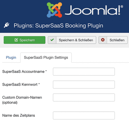 SuperSaaS online Buchungssystem Plugin für Joomla!