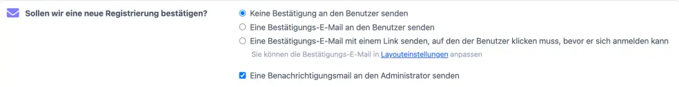 Bestätigung Anmeldung von online Terminbuchung