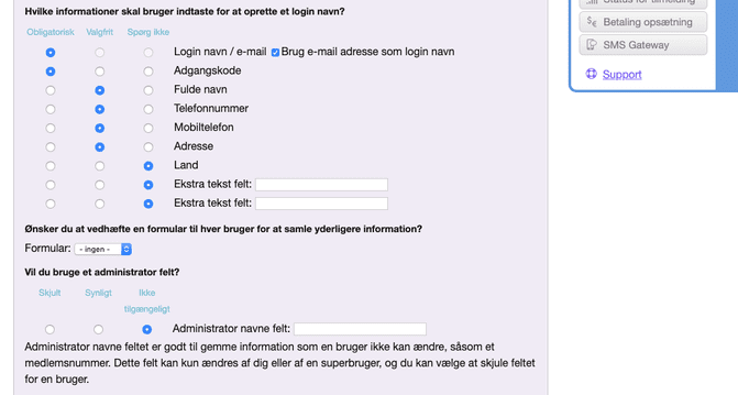 Detaljer for booking registrering