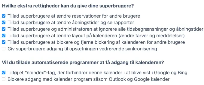 Superbrugers adgangsbetingelser