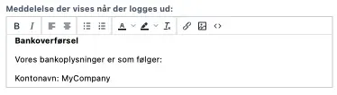 Ændre besked når der logges ud