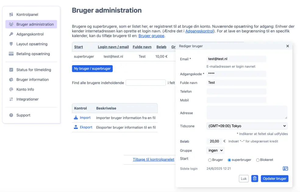 Styring af individuelle kreditter