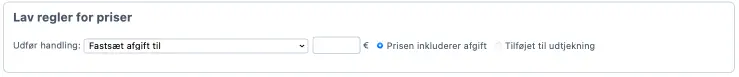 Prisregler for afgift