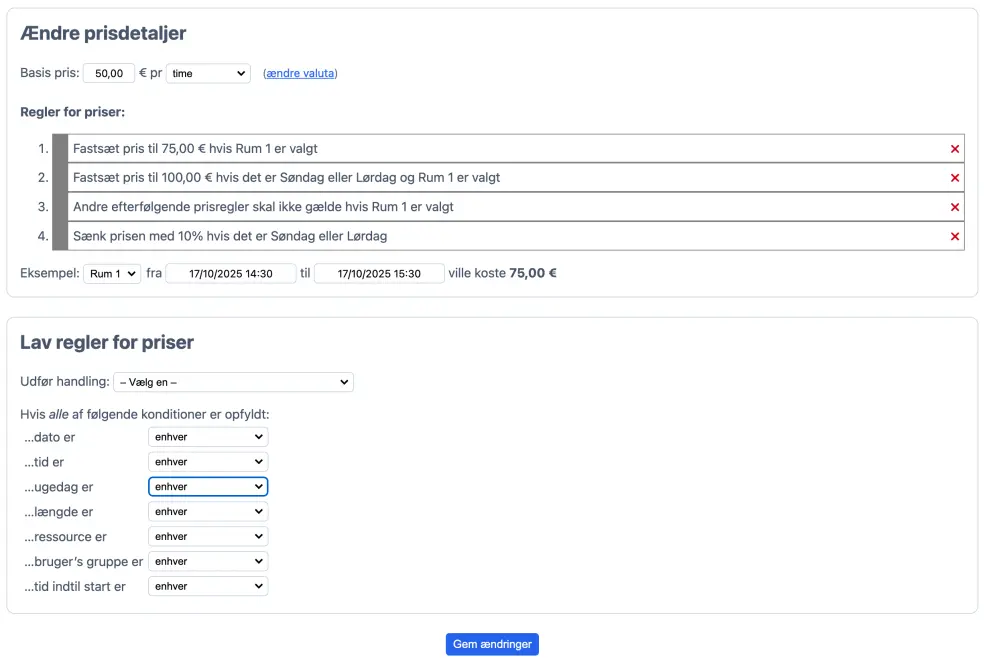Eksempel på timebaseret rabat