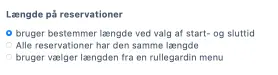 Længder på bookinger
