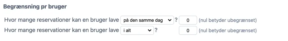 Begrænsning pr. uge