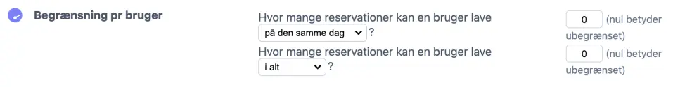 Begrænsning pr. uge