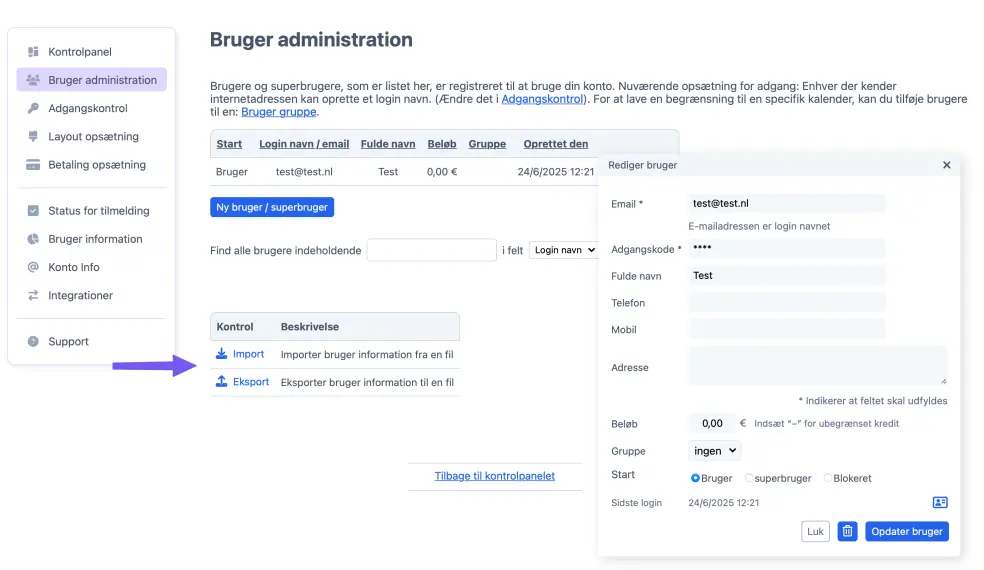 Ændre detaljer for personer