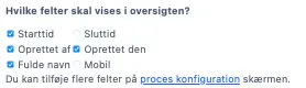 Vælg felter