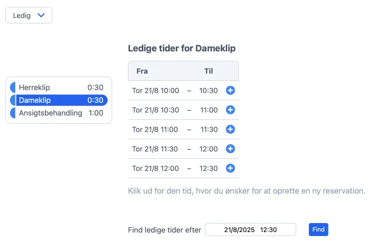 Kontroller antallet af elementer pr. side