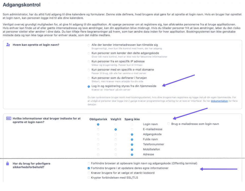 SuperSaaS panel for administrator