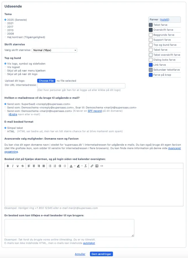 Layout opsætning